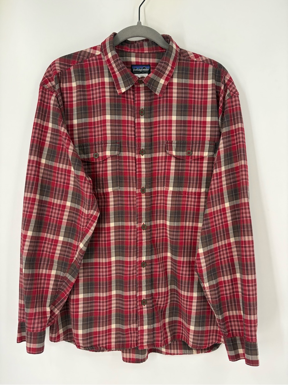 Patagonia Plaid  Organic Cotton Button Up Shirt Long Sleeve Large